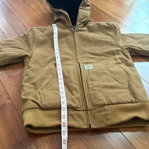 Carhartt Boys' Flannel-Lined Hooded Canvas Insulated Zip-Up Jacket M (10/12)